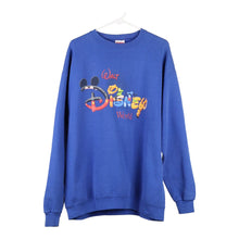  Vintage blue Disney World Mickey Inc Sweatshirt - mens x-large