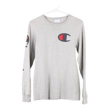  Vintage grey Champion Long Sleeve T-Shirt - mens x-small