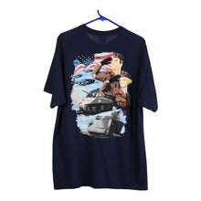  Vintage navy Gildan T-Shirt - mens x-large