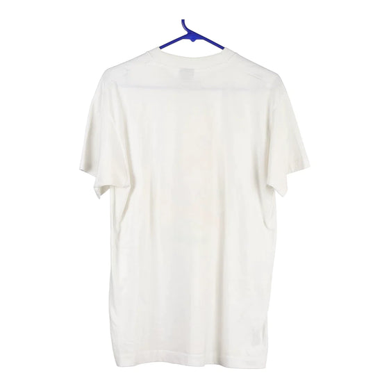 Vintage white Hooked On Fishing Screen Stars T-Shirt - mens large