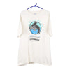 Vintage white Save The Whales Hanes T-Shirt - womens x-large