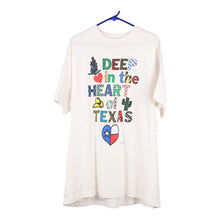  Vintage white Deep in the heart of Texas Fruit Of The Loom T-Shirt - mens x-large