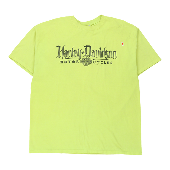 Mile High, Of Parker, Colorado Harley Davidson T-Shirt - 2XL Yellow Cotton t-shirt Harley Davidson   
