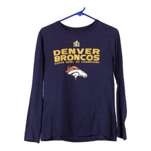  Vintage blue Denver Broncos Nfl Long Sleeve T-Shirt - womens small