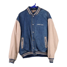  Vintage blue Tri Mountain Varsity Jacket - mens x-large