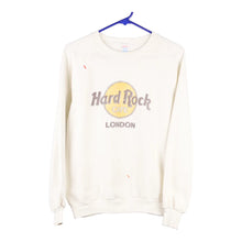 Vintagewhite Hard Rock Café London Jerzees Sweatshirt - womens medium