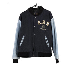 Vintageblack Anchor Blue Varsity Jacket - mens medium