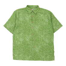  Aloha Joe Hawaiian Shirt - Large Green Polyester hawaiian shirt Aloha Joe   