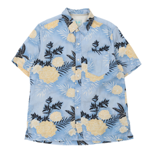  Casualist Floral Hawaiian Shirt - Large Blue Cotton hawaiian shirt Casualist   
