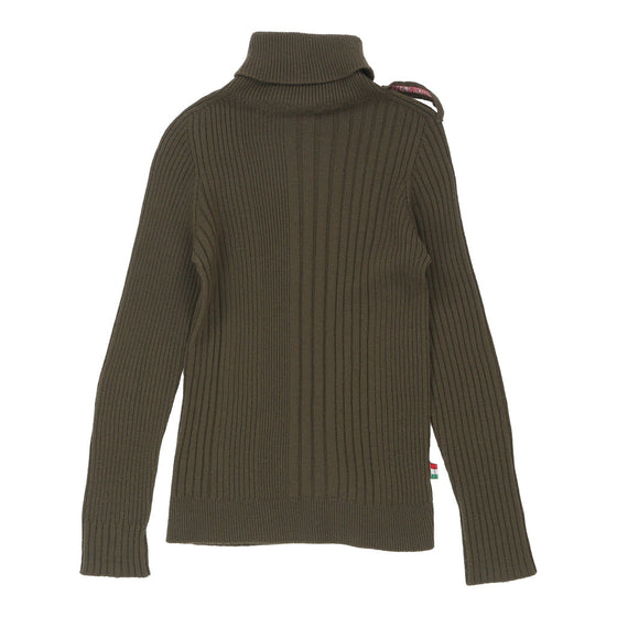 Moschino Jeans Rollneck - Small Khaki Wool Blend