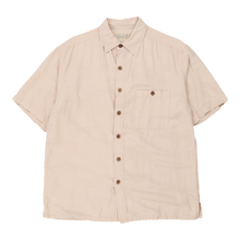  Island Republic Patterned Shirt - Medium Cream Silk - Thrifted.com