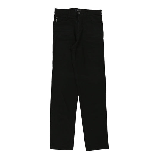 Armani Jeans Skinny Trousers - 26W UK 6 Black Cotton Blend