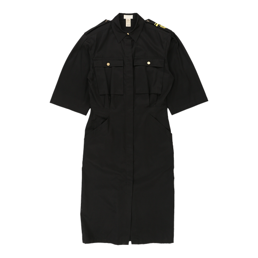 Les Copains Shirt Dress - Medium Black Cotton