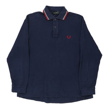  Vintage navy Age 16 Fred Perry Long Sleeve Polo Shirt - boys x-large