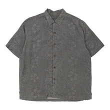  Vintage grey Tommy Bahama Patterned Shirt - mens x-large