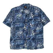  Vintage blue Route 66 Hawaiian Shirt - mens medium