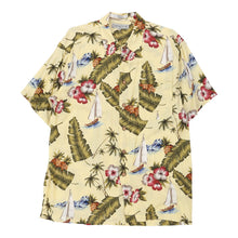  Vintage yellow Imprints Hawaiian Shirt - mens x-large
