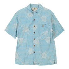 Vintage blue Island Shores Hawaiian Shirt - mens small