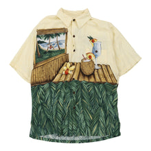  Vintage yellow Tori Richard Hawaiian Shirt - mens large