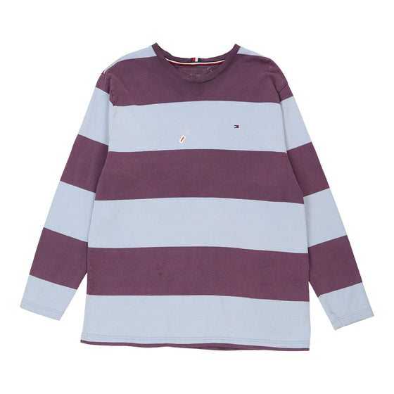 Vintage purple Tommy Hilfiger Long Sleeve T-Shirt - mens x-large