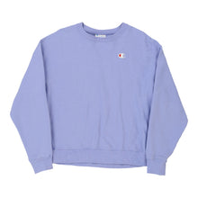  Champion Sweatshirt - XL Purple Cotton Blend - Thrifted.com