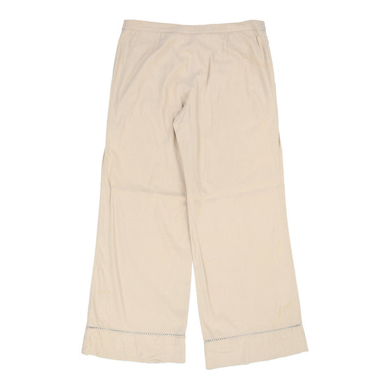Vintage beige Emporio Armani Trousers - womens 34" waist