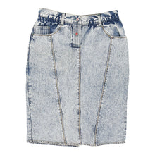  Unbranded Midi Denim Skirt - 30W UK 10 Light Wash Cotton - Thrifted.com