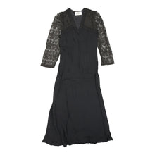  La Sirenetta Lace Maxi Dress - Medium Black Viscose - Thrifted.com