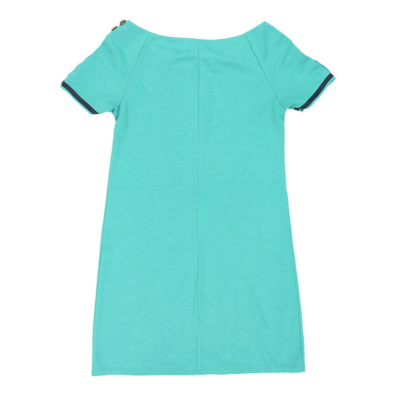 Unbranded Shift Dress - Small Teal Cotton - Thrifted.com