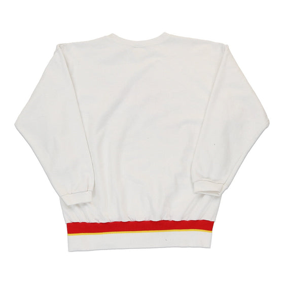 Guess Graphic Sweatshirt - Small White Cotton Blend sweatshirt Guess   