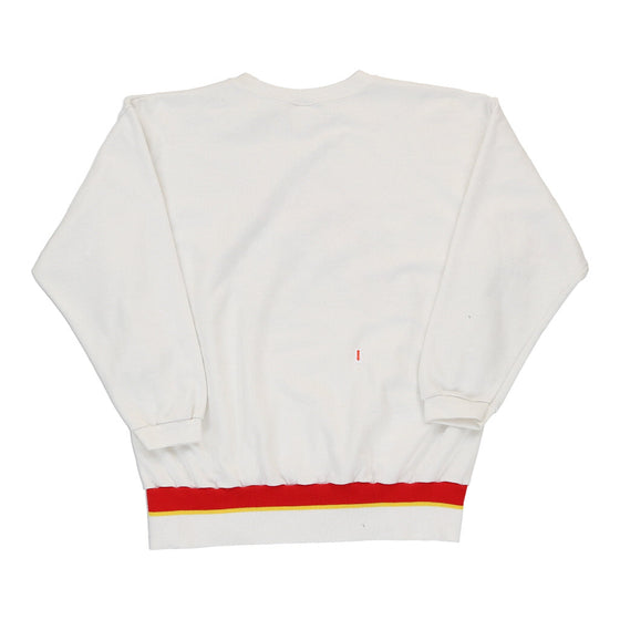 Guess Graphic Sweatshirt - Small White Cotton Blend sweatshirt Guess   