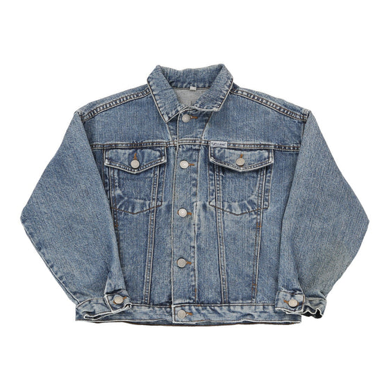 Guess Cropped Denim Jacket - Small Blue Cotton denim jacket Guess   