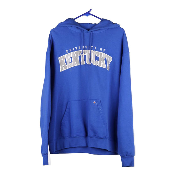 University of Kentucky Champion Collared Hoodie Large Blue Cotton Bl