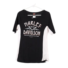  Vintage black Quincy, Illinois Harley Davidson T-Shirt - womens large