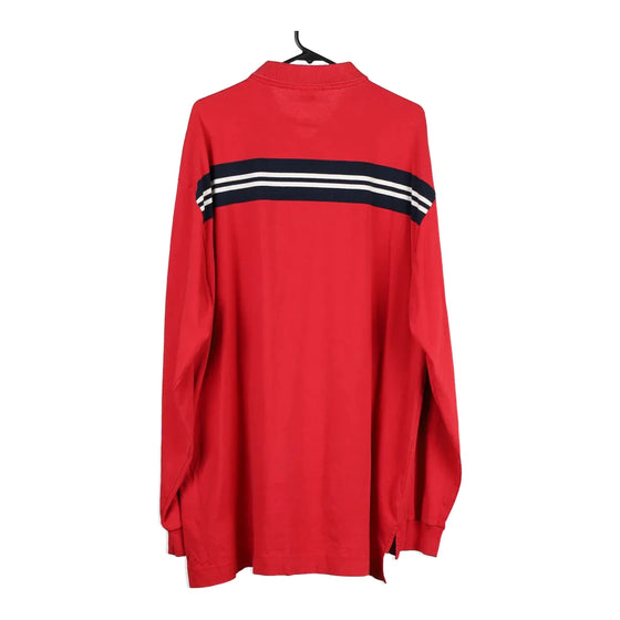 Vintage red Nautica Long Sleeve Polo Shirt - mens xx-large