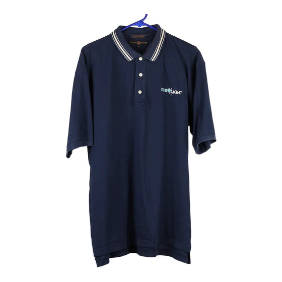 Vintage blue Slow Light Tommy Hilfiger Polo Shirt - mens medium
