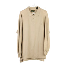  Vintage beige Timberland Long Sleeve Polo Shirt - mens large