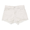 Vintage white Levis Denim Shorts - womens 30" waist