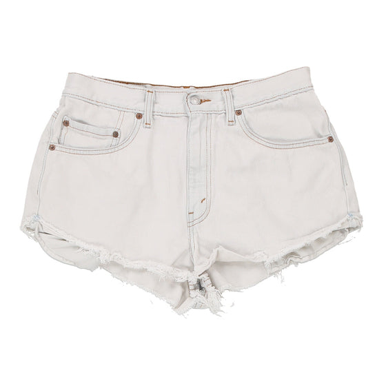 Vintage white 550 Levis Denim Shorts - womens 32" waist
