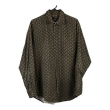  Vintage khaki Cambridge Patterned Shirt - mens large