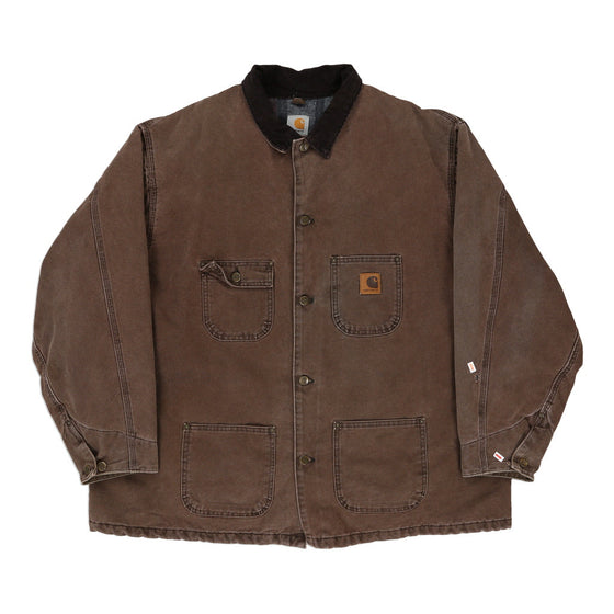 Carhartt Jacket - 3XL Brown Cotton - Thrifted.com