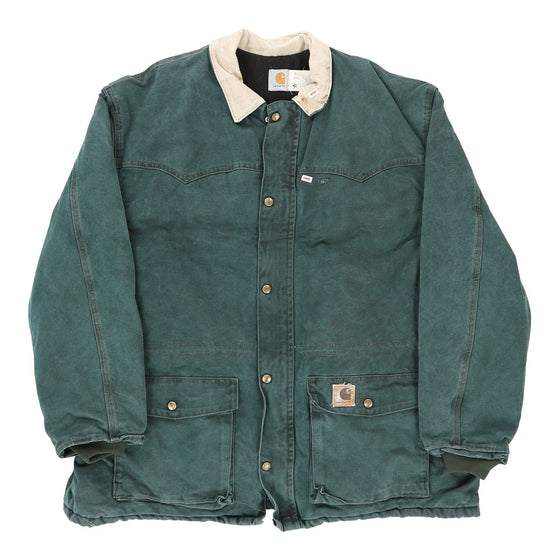 Carhartt Jacket - 2XL Green Cotton - Thrifted.com