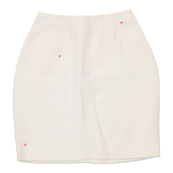 Vintage white Roccobarocco Mini Skirt - womens 22" waist