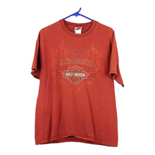  Vintage orange Akron Ohio Harley Davidson T-Shirt - mens large