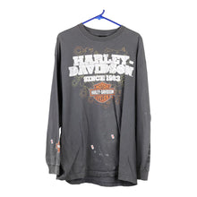  Vintage grey Jamaica Harley Davidson Long Sleeve T-Shirt - mens x-large
