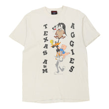  Vintage white Looney Tunes Garment Graphics T-Shirt - mens large