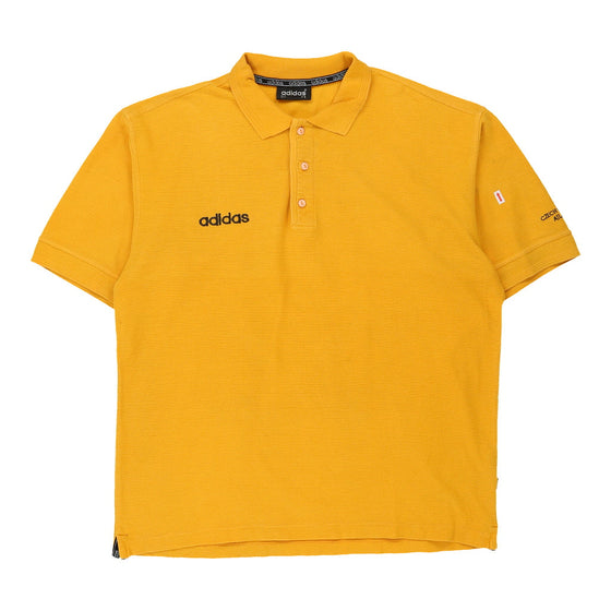 Vintage yellow Adidas Polo Shirt - mens xx-large