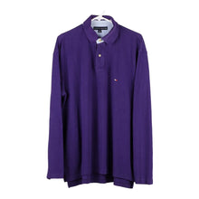  Vintage purple Tommy Hilfiger Long Sleeve Polo Shirt - mens large