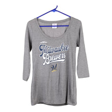  Vintage grey Milwaukee Brewers Mlb Long Sleeve T-Shirt - womens medium