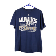  Vintage blue Milwaukee Brewers Majestic T-Shirt - womens x-large